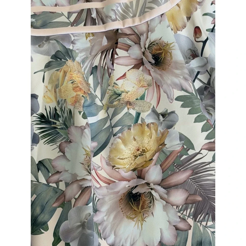 Ted Baker London Floral Skater Dress White haylinn woodland Kentucky derby M L 4 - Picture 5 of 10